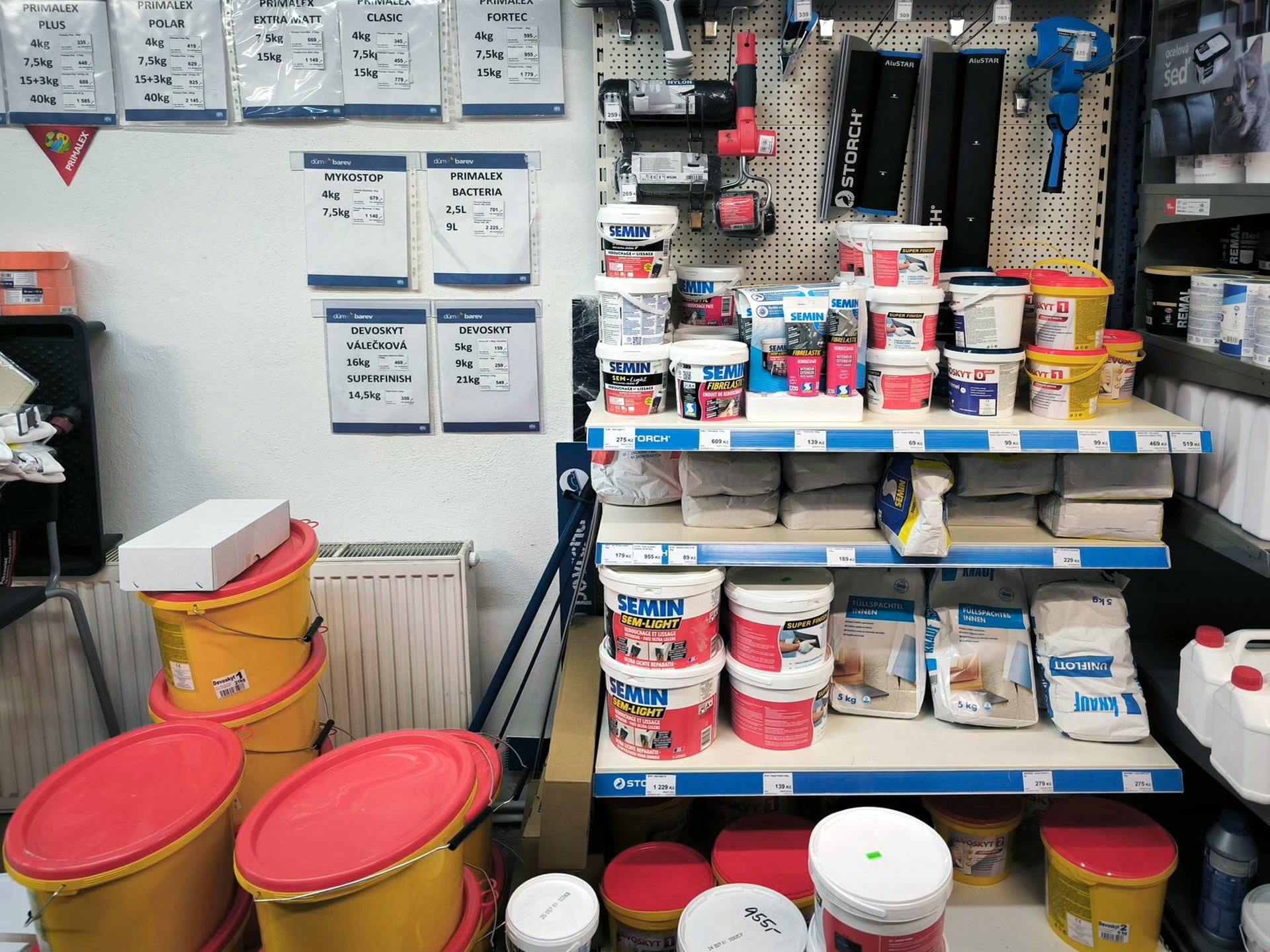 Tmely, lepidla a stěrky Dům barev Liberec Merkur Vrchlického 338 Liberec